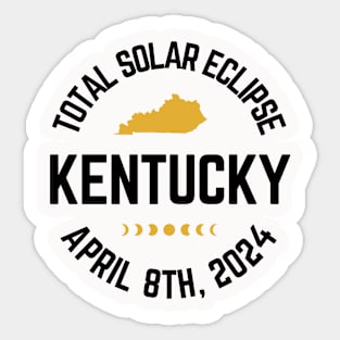 Kentucky total Solar eclipse 8th April 2024 Sticker